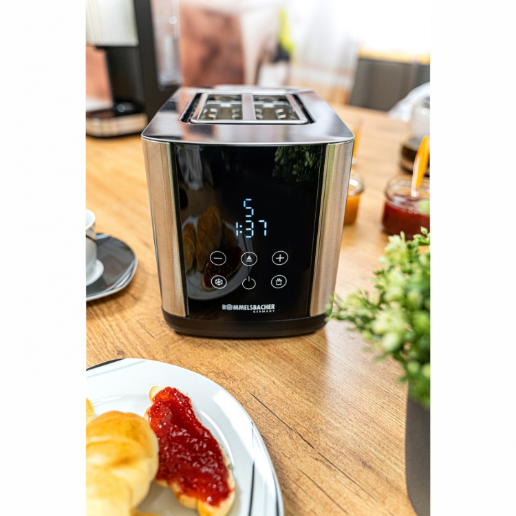 Rommelsbacher Brödrost Sunny TO 850 Rostfri LED-Disp Touch Control