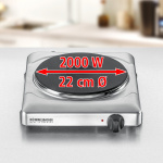 Rommelsbacher Kokplatta RF 22cm THS 2022/E 2000W Made in Germany