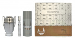 Paco Rabanne Invictus Giftset 260 ml Edt Spray 100 ml/Deodorant Spray 150 ml/Edt Travel Spray 10 ml
