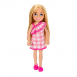 Barbie Chelsea Nukke, pieni nukke - ruutumekko, vaaleat hiukset ja siniset silmät (HXM95)
