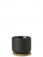 Stelton Theo kuppi aluslautasella 0,2 L (musta)