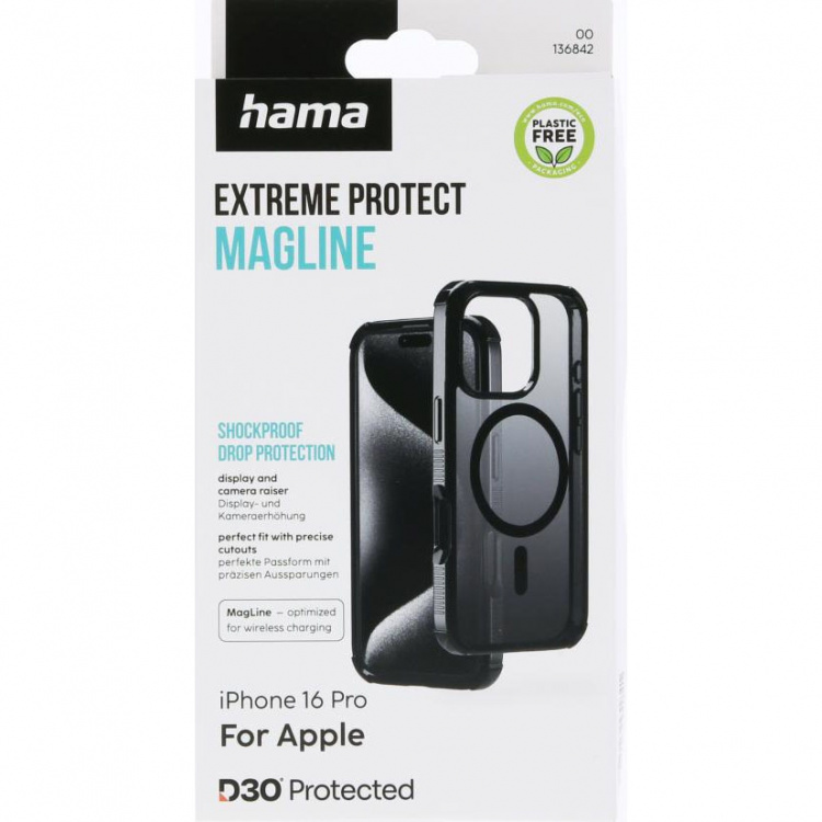 Hama Suojakuori Extreme Protect iPhone 16 Pro MagKotelo Musta