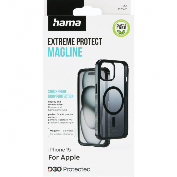 Hama Suojakuori Extreme Protect iPhone 15 MagKotelo Musta