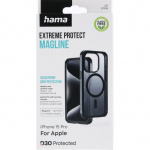 Hama Suojakuori Extreme Protect iPhone 15 Pro MagKotelo Musta