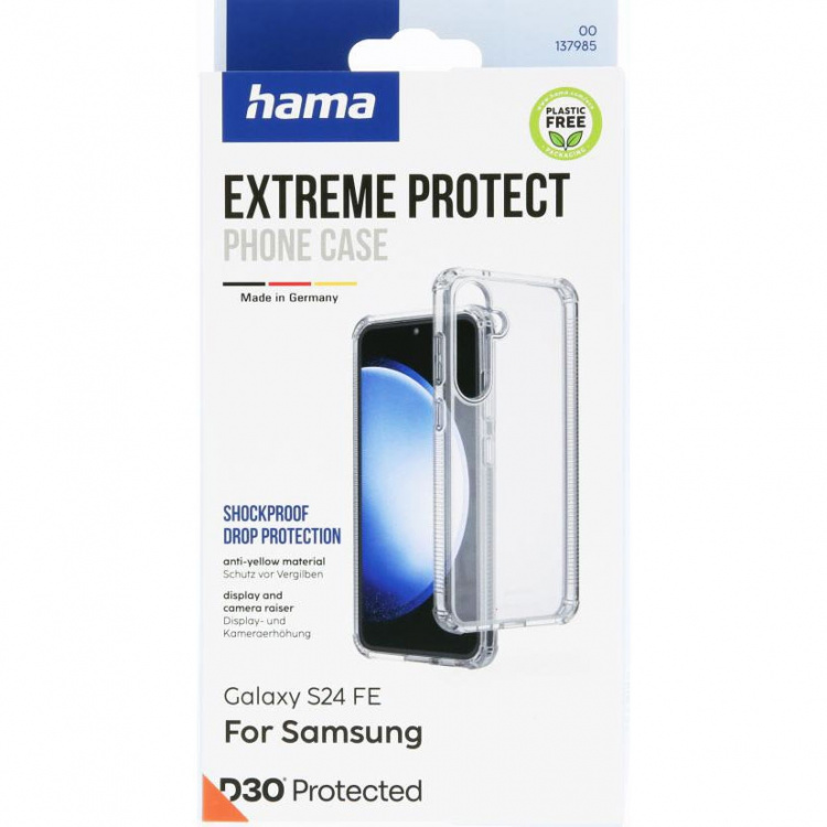 Hama Suojakuori Extreme Protect Samsung Galaxy S24 Fe Läpinäkyvä
