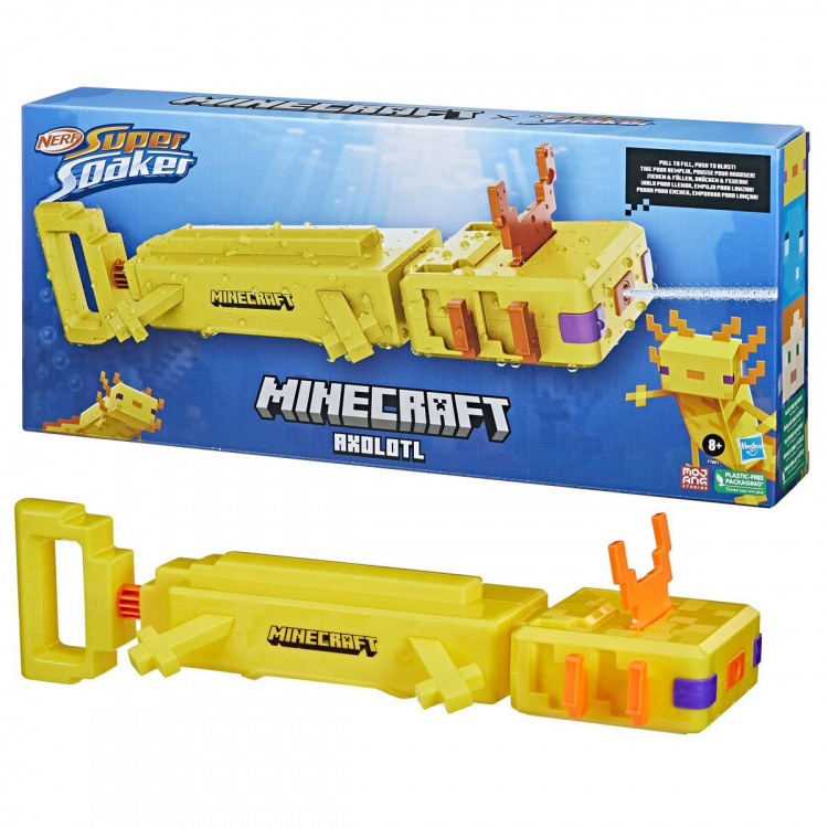Nerf Super Soaker Minecraft Axolotli Nerf Super Soaker Minecraft Axolotli