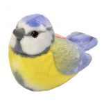 Wild Republic Pehmolelu Bird With Sound 18 cm Sinitiainen