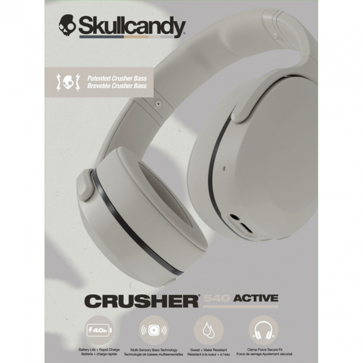 Skullcandy Kuulokkeet Crusher 540 Active Over-Ear Grey Concrete