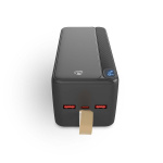 Nedis Virtapankki | 30000 mAh | 1.5 / 1.67 / 2.0 / 2.22 / 3.0 A | Lähtöliitäntöjen määrä: 3 | Lähtöliitäntä: 1x USB-C™ / 2x USB-A | Sisääntulon liitäntä: 1x USB-C™ | PD3.0 20W | Litium-Polymeeri | Näyttö