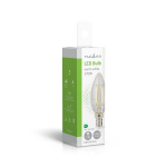 Nedis LED-lamppu E14 | Kynttilä | 2.2 W | 470 lm | 2700 K | Lämmin Valkoinen | Retrotyylinen | 1 kpl | Kirkas