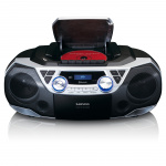 Lenco Kannettava Boombox, jossa on DAB+/FM-radio, Bluetooth®, CD, kasettinauhuri ja USB-soitin Hopea