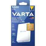 Varta Mag Pro Wireless Power Bank 5.000mAh - Valkoinen painos
