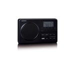 Lenco MPR-035BK Kompakti kannettava FM-radio LCD-näytöllä Musta