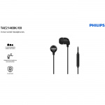 Philips Hörlurar In-Ear Kabel Fjärrkontroll Svart
