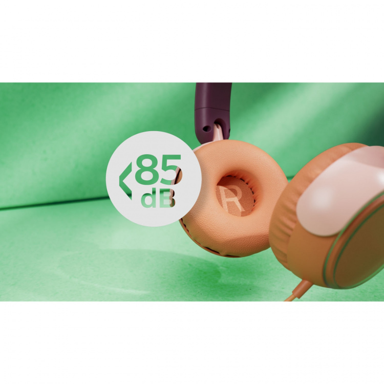 Philips Hörlurar On-Ear Barn Volymbegränsning 85dB Kabel Magentalila