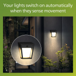 Philips Nissa Vägglampa Solcell LED 250/20lm Svart Philips Nissa Vägglampa Solcell LED 250/20lm Svart