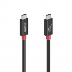 Hama Kaapeli USB-C USB 4.0 Gen4 80 Gbit/S 240W 1.0M Musta