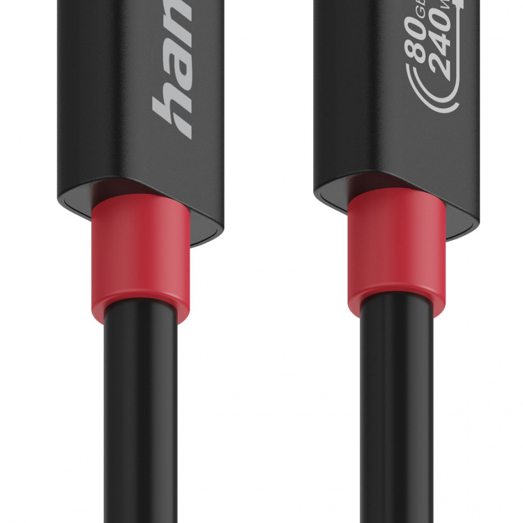 Hama Kaapeli USB-C USB 4.0 Gen4 80 Gbit/S 240W 1.0M Musta