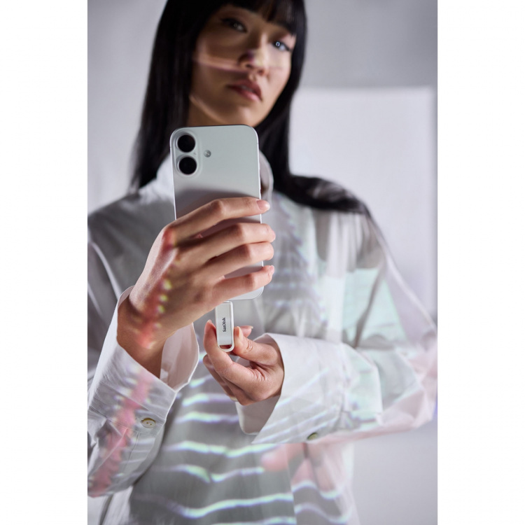 SanDisk USB-muistitikku Phone Drive USB-C 128GB Arktinen Valkoinen