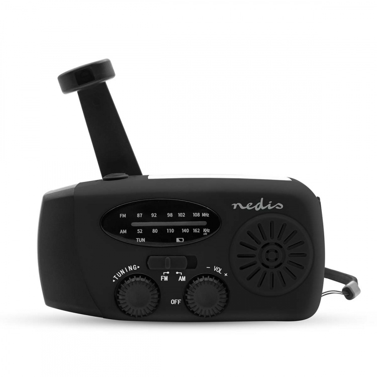 Nedis Hätäradio | Pöytämalli | AM / FM | Powerbank-toiminto | Akkukäyttöinen / Käsiveivi / USB Virta | Musta Nedis Hätäradio | Pöytämalli | AM / FM | Powerbank-toiminto | Akkukäyttöinen / Käsiveivi / USB Virta | Musta