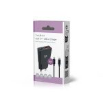 Nedis Seinälaturi | 30 W | GaN | PD3.0 30W | Pikalataus-toiminto | 1.5 / 2.0 / 2.5 / 3.0 A | Lähtöliitäntöjen määrä: 2 | USB-A / USB-C™ | USB Type-C™ (irrallinen) Kaapeli | 1.50 m | Automaattinen Jännitteen Valinta | Musta Nedis Seinälaturi | 30 W | GaN | PD3.0 30W | Pikalataus-toiminto | 1.5 / 2.0 / 2.5 / 3.0 A | Lähtöliitäntöjen määrä: 2 | USB-A / USB-C™ | USB Type-C™ (irrallinen) Kaapeli | 1.50 m | Automaattinen Jännitteen Valinta | Musta