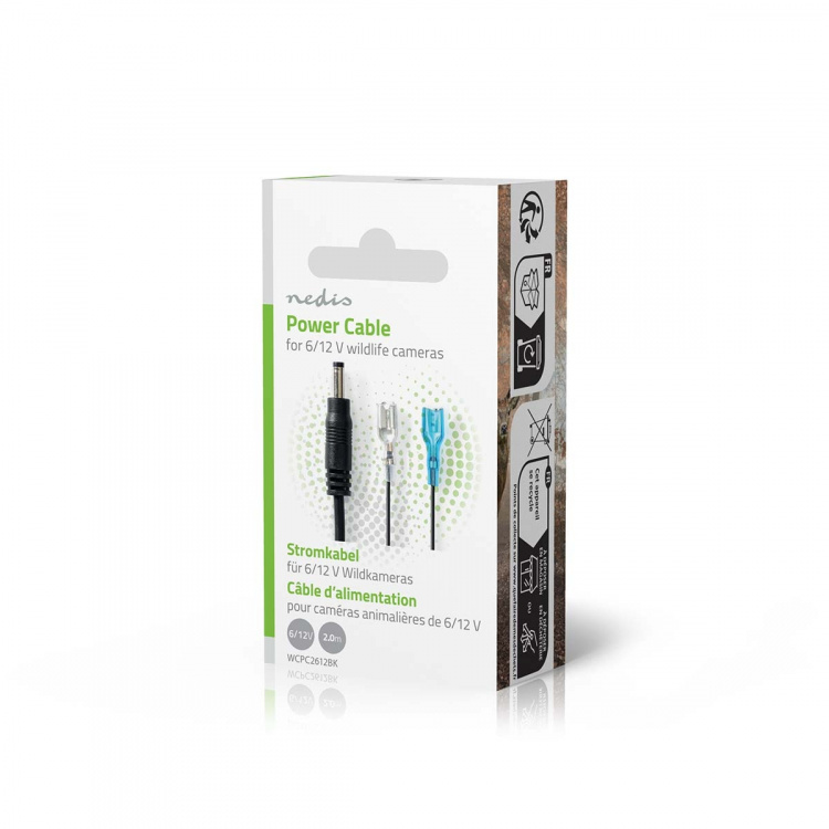 Nedis Sähköjohto | DC Naaras | F1 | Suora | Suora | Kupari | 2.00 m | Pyöreä | PVC | Musta | Gift Box with Euro Lock