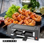 MELISSA Raclette / Gourmet-setti | 2 henkilöä | 400 W | 23 x 10 cm | Tarttumaton pinnoite