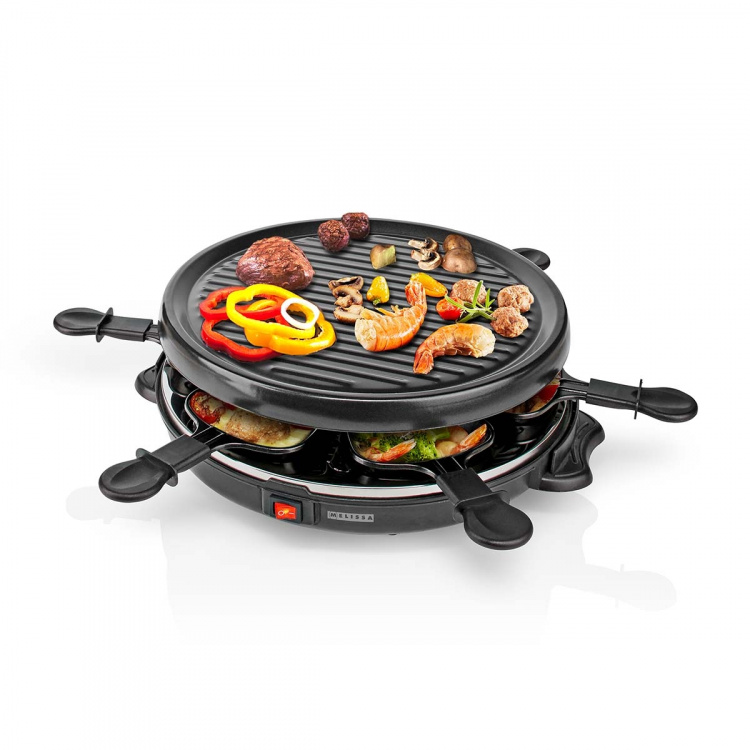 MELISSA Raclette / Gourmet-setti | 6 henkilöä | 800 W | Ø 29 cm | Tarttumaton pinnoite