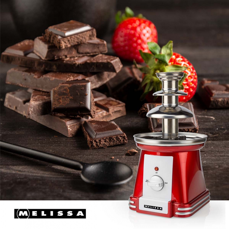 MELISSA Suklaalähde | 90 W | 32 cm | 3 metallista tasoa | Punainen / Valkoinen MELISSA Suklaalähde | 90 W | 32 cm | 3 metallista tasoa | Punainen / Valkoinen