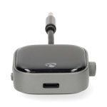 Nedis Bluetooth ® lähetin/vastaanotin | Audio- / video- / datayhteyksien syöttö: USB-C™ Female | Audio- / video- / datayhteyksien ulostulo: USB-C™ Female | SBC | Jopa 2 laitetta | Suurin akun toistoaika: 13 tuntia | Musta