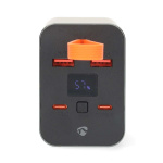 Nedis Virtapankki | 30000 mAh | 1.5 / 2.0 / 3.0 / 5.0 A | Lähtöliitäntöjen määrä: 4 | Lähtöliitäntä: 2x USB-A / 2x USB-C™ | Sisääntulon liitäntä: 1x USB-C™ | PD3.0 100W / QC3.0 | Litium-Polymeeri | Näyttö