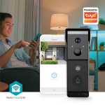 Nedis SmartLife Video Ovipuhelin | Paristokäyttöinen | 2x Full HD 1080p | MicroSD (ei sisälly) / Pilvipalvelutallennus (valinnainen) | IP54 | Liiketunnistimella | Yökuvaus | Musta