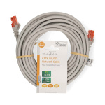 Nedis CAT6 Verkkokaapeli | RJ45 uros | RJ45 uros | U/UTP | 10.0 m | Pyöreä | PVC | Harmaa | Label