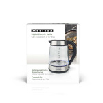 MELISSA Digitaalinen vedenkeitin | 1,7 l | 2200 W | Lasi | 50/70/80/90/100 °C Esiasetukset | 360° piruettijalusta | Piilotettu lämmityselementti | Strix®-säädin | Keep-warm-toiminto | Kiehumis- ja kuivumissuojaus MELISSA Digitaalinen vedenkeitin | 1,7 l | 2200 W | Lasi | 50/70/80/90/100 °C Esiasetukset | 360° piruettijalusta | Piilotettu lämmityselementti | Strix®-säädin | Keep-warm-toiminto | Kiehumis- ja kuivumissuojaus