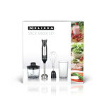 MELISSA Sauvasekoitin, jossa on hakkuri, vispilä ja kuppi 600W Musta / Ruostumaton teräs