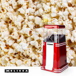 MELISSA Popcorn-kone | 60 g | 1200 W | 2 - 4 min | Punainen/valkoinen | Punainen/valkoinen
