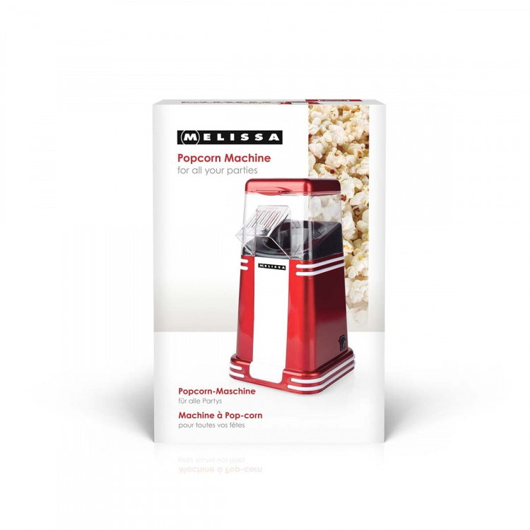 MELISSA Popcorn-kone | 60 g | 1200 W | 2 - 4 min | Punainen/valkoinen | Punainen/valkoinen