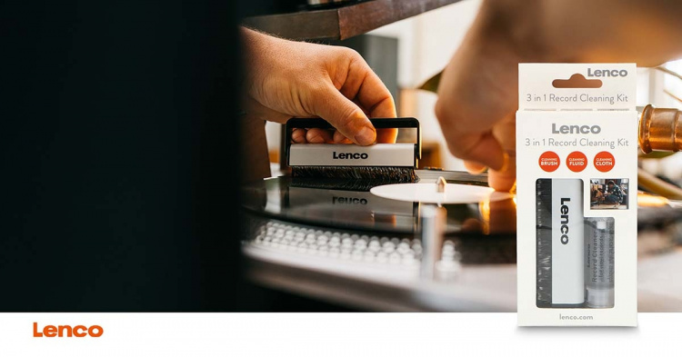 Lenco Antistaattinen harjan puhdistusneste ja pyyhe