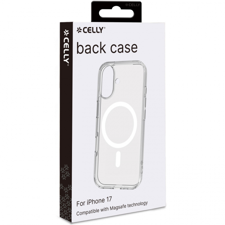 Celly Gelskinmag TPU Cover MagSafe-kompatibelt iPhone 17 Transparent