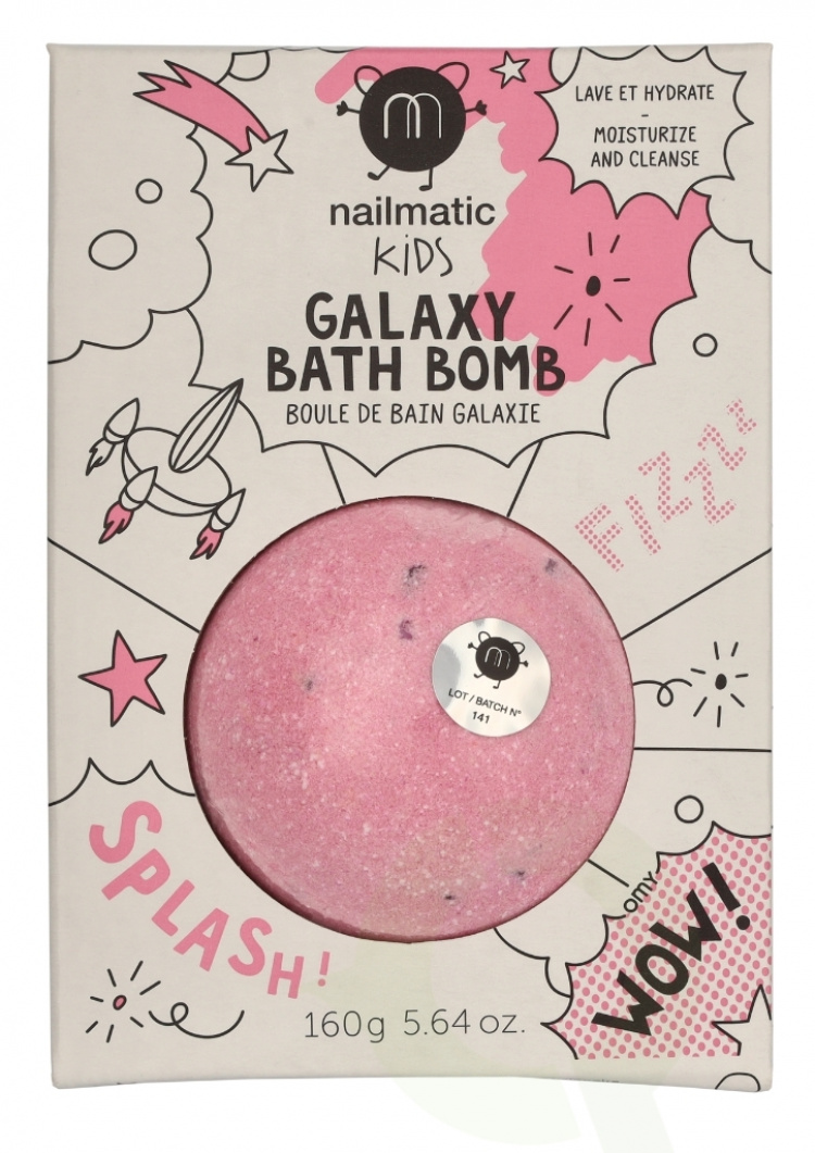 Nailmatic Kids Galaxy Bath Bomb 160 g Pink