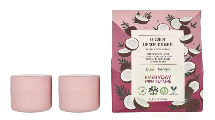 Everyday For Future Kiss Therapy Duo Set 19 ml Lip Balm 9,5gr/Lip Scrub 9,5gr - Coconut