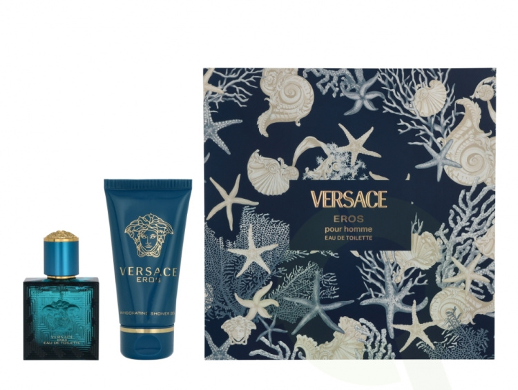 Versace Eros Pour Homme Giftset 80 ml Edt Spray 30ml/B&S Gel 50ml