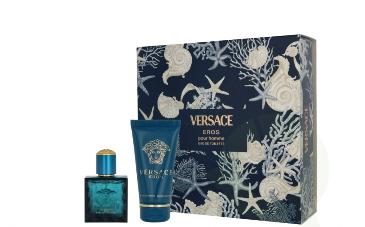 Versace Eros Pour Homme Giftset 80 ml Edt Spray 30ml/B&S Gel 50ml
