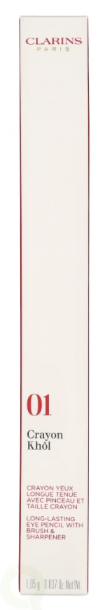 Clarins Crayon Khol Long-Lasting Eye Pencil w/Brush & Sharp. 1.05 g #01 Carbon Black