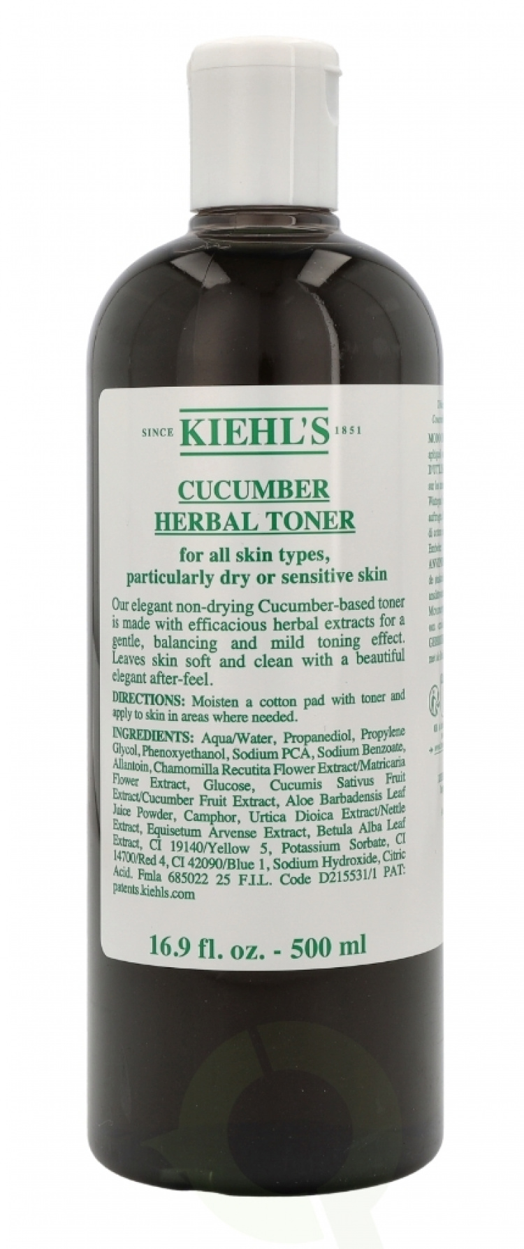 Kiehl\'s Cucumber Herbal Alcohol Free Toner 500 ml For All Skin Types