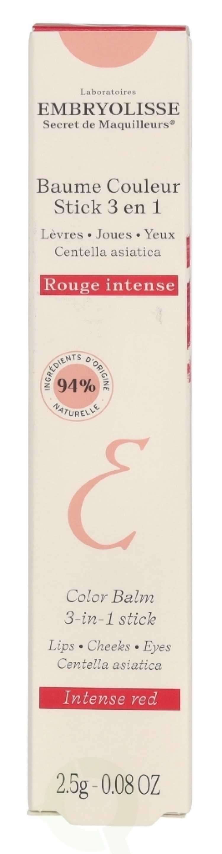 Embryolisse Color Balm 3-In-1 Stick 2.5 g Intense Red