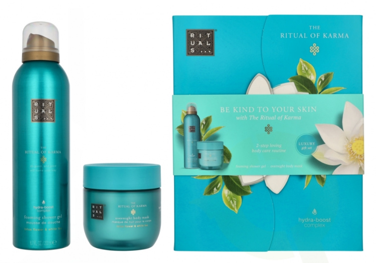 Rituals Karma Giftset 325 ml Overnight Body Mask 125 ml/Foaming Shower Gel 200 ml