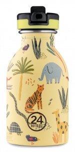 24 pulloa - Kids Collection - Urban Bottle 250 ml urheilukannella - Jungle Friends (24B933)