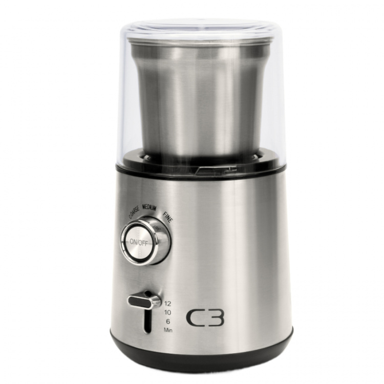 C3 Kaffekvarn Design 85g 200W CG700 Borstad Rostfri stål C3 Kaffekvarn Design 85g 200W CG700 Borstad Rostfri stål