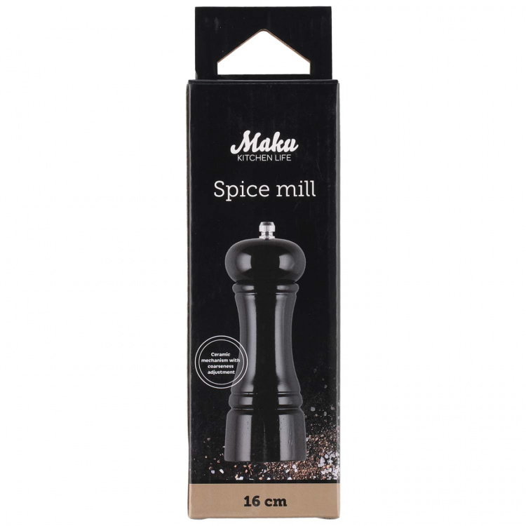 Maku Kryddkvarn svart 16 cm